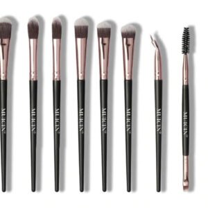 MUICIN Black & Rose Gold Makeup Brushes Set 12 PC
